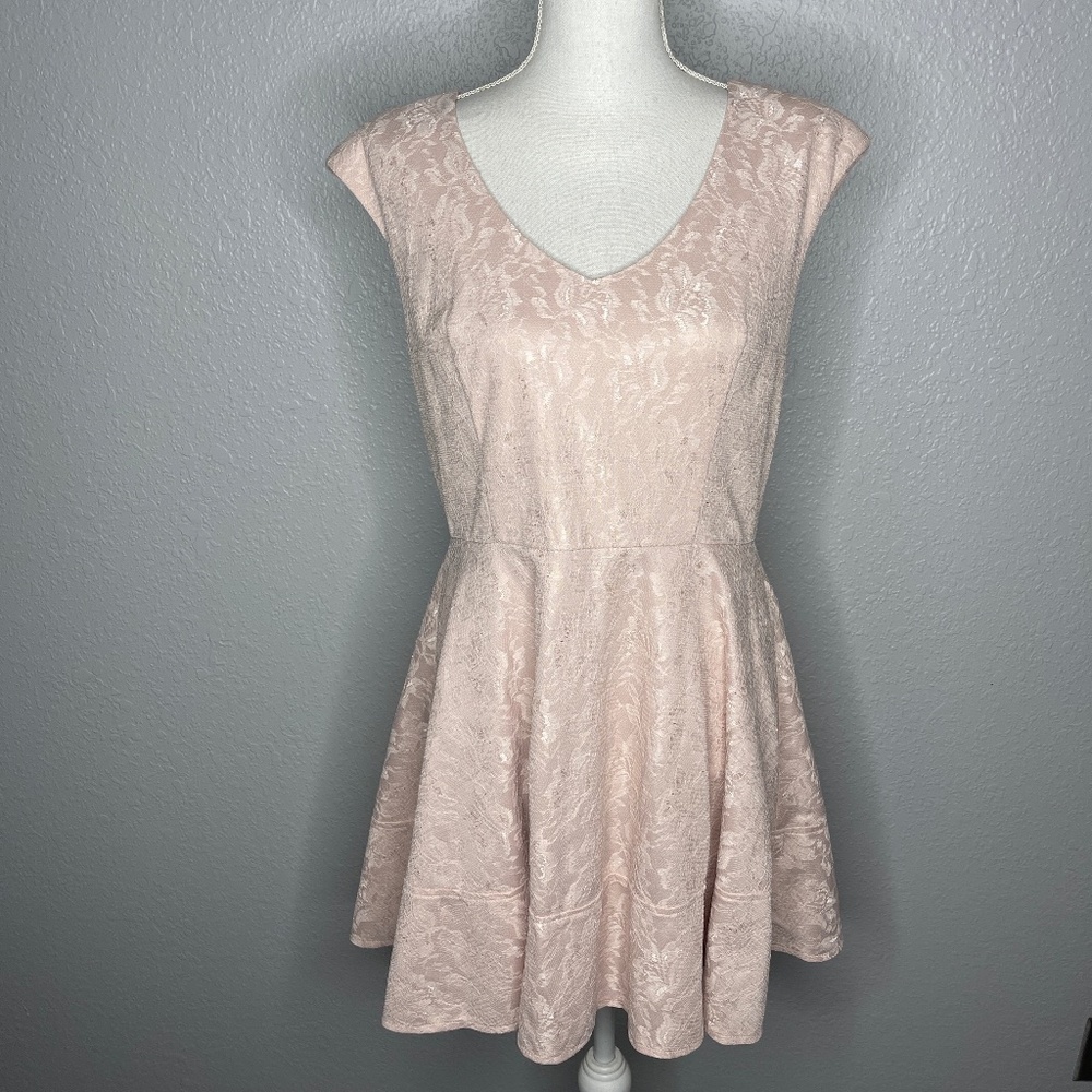 Made for Impulse pink fit and‎ flare Large  dress